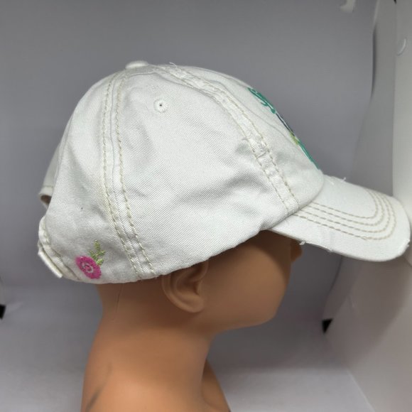 KBethos Vintage White‎ Ball Cap "Live Life in Full Bloom" OS - Picture 2 of 9